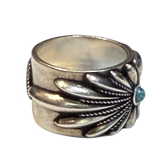 GUCCI Silver 925 Interlocking G Flower Ring 752454 J8749, sz 16, 19, 21 - Picture 3 of 12